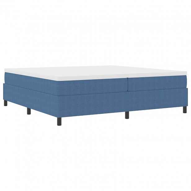 vidaXL Rám platformy Modrá 200 x 200 cm Žebrovaná látka