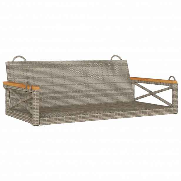 vidaXL Houpací lavice šedá 109 x 62 x 40 cm polyratan