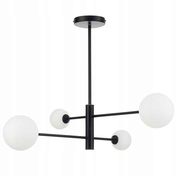 Závěsná lampa vertikální lustr černá bílá koule moderní Light Prestige