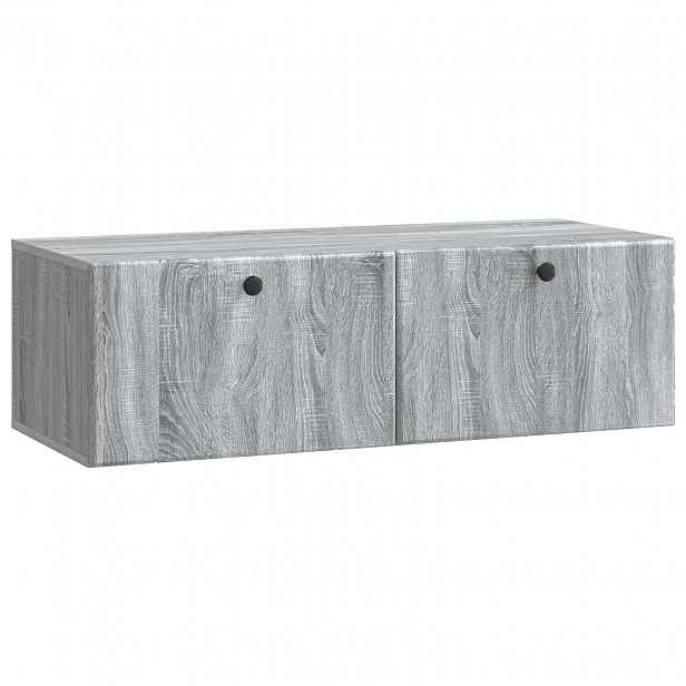 vidaXL Nástěnná TV skříň 98 x 41 x 30 cm Šedý Sonoma Kompozitní dřevo