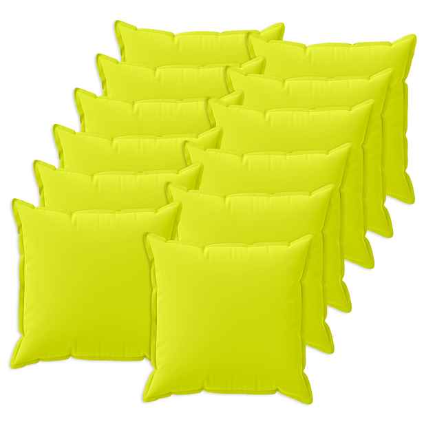 vidaXL Polštář s polštářem HOUTEN 12 ks Jasně zelená Polyester