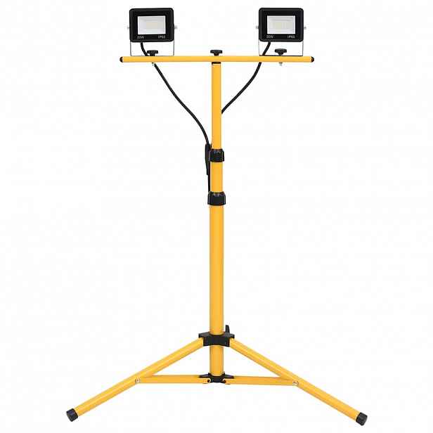 vidaXL LED reflektor se stojanem 2 x 20 W studené bílé světlo
