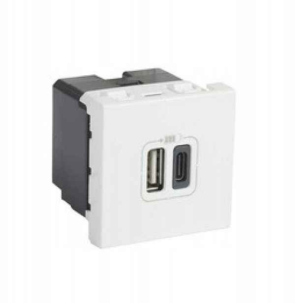 Nabíječka Usb-a Usb-c 2.4A 2M Legrand Mosaic 077592