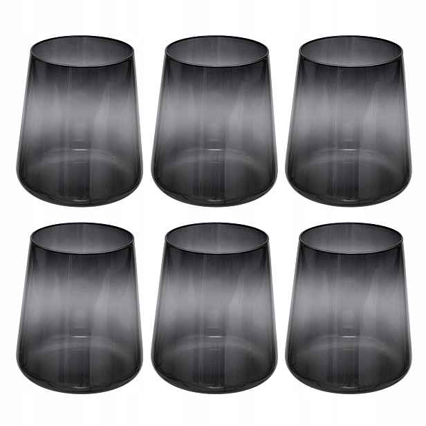 Sklenice Na Nápoje Černá Skleněná Dreams Set 6 Kusů 540 ml 15x8 CM