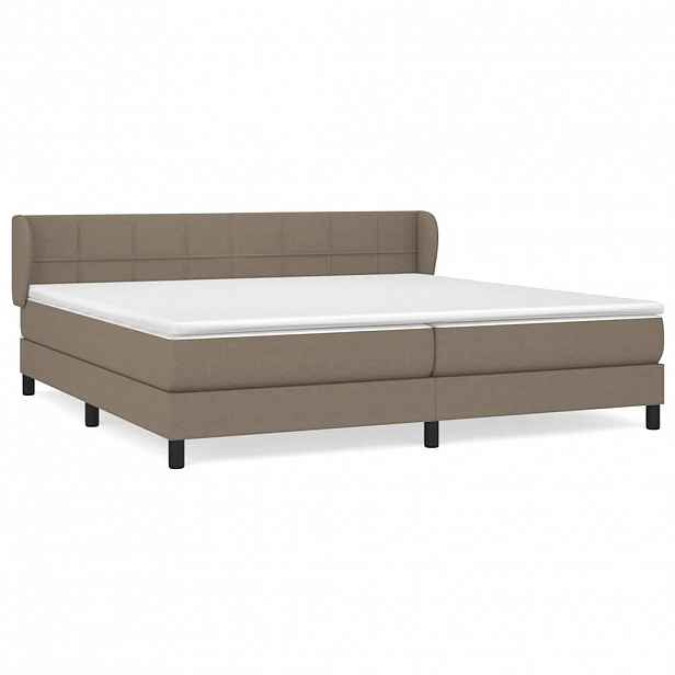 vidaXL Box spring postel s matrací taupe 200x200 cm textil