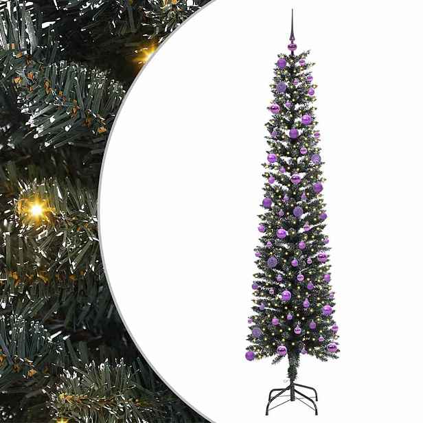 vidaXL Umělý vánoční stromeček Zelená 240 cm PVC, plast a ocel