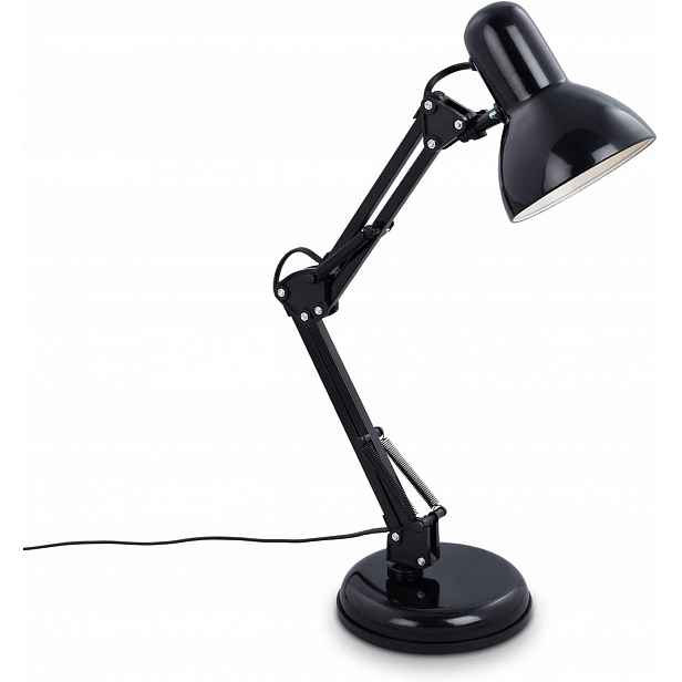 Černá stolní lampa Loft Vintage Nastavitelná Noční Lampa E14 Briloner