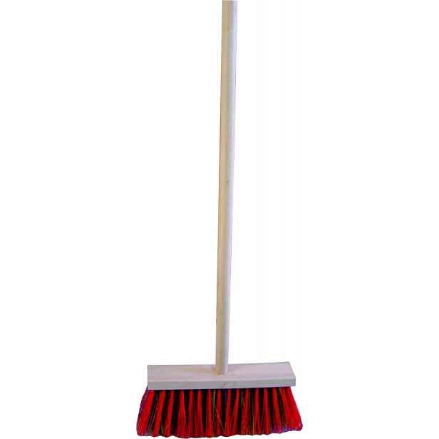 Janegal Smeták dřevěný průmyslový 25cm s násadou 120cm J