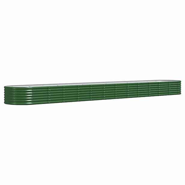vidaXL Vyvýšený záhon pozinkovaná ocel 512x80x36 cm zelený