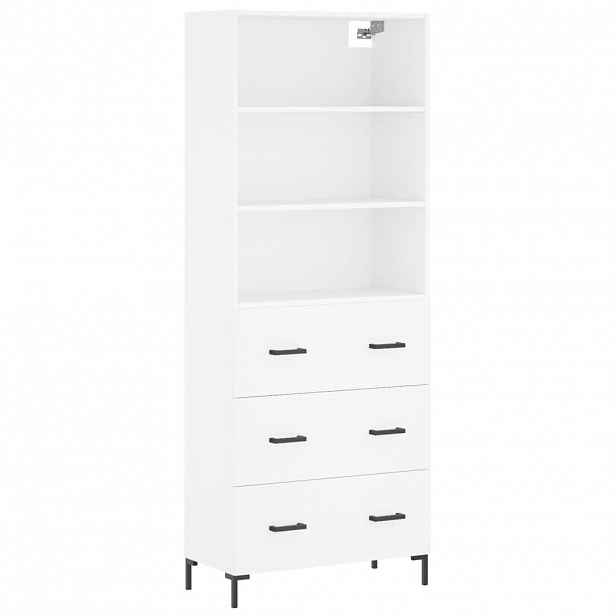vidaXL Skříň highboard bílá 69,5 x 34 x 180 cm kompozitní dřevo