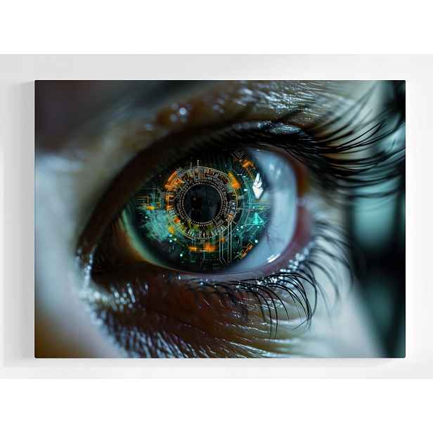 Plakát Oko Technologie Cyber Bionic Sci-fi Skener 100x75