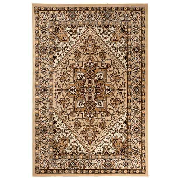 Koberec do chodby béžový 70x140 cm rámeček tradiční měkký pro alergiky