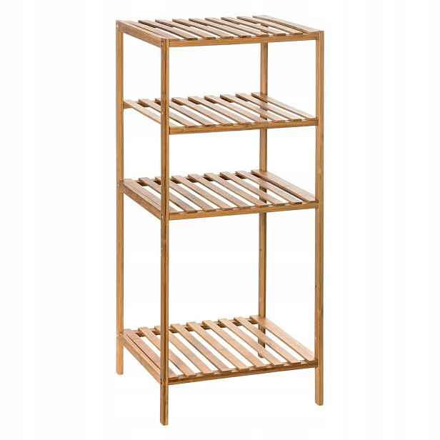 Koupelnová skříňka stojící sloupek bambusový regál boho 77,5 cm