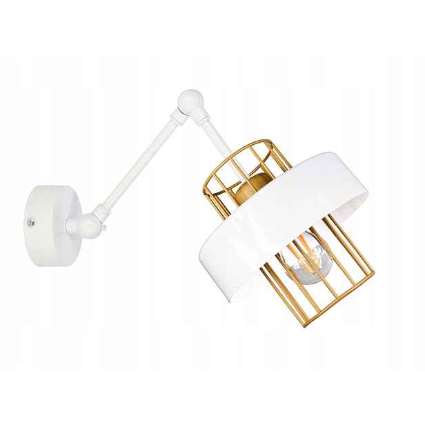 Stěnová Lampa Loft Prestige zlatá bílá