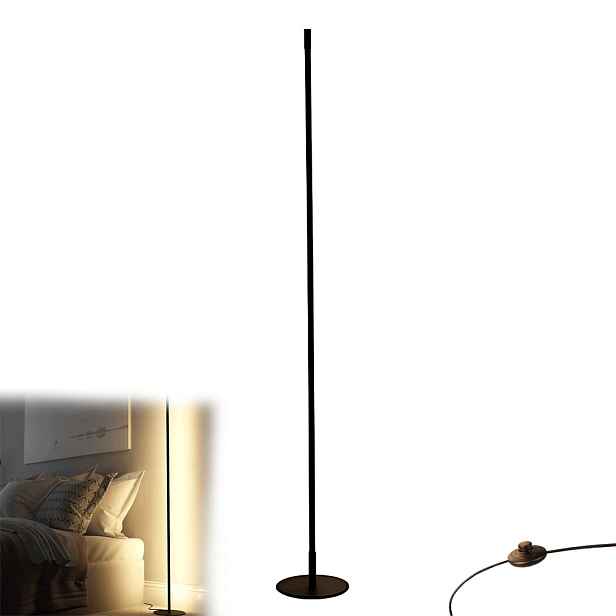 Černá Led Podlahová Lampa plynulé stmívání Obývací pokoj Ložnice