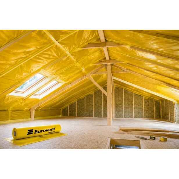 Fólie Paroizolační Žlutá Paroizolace Pod Vlnu Na Podkroví 0,20 mm 100 m2