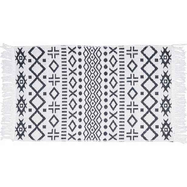Kusový oboustranný vzorovaný koberec KILIM BOHO - antracit 80x150 cm