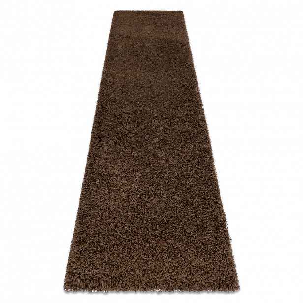 rugsX BĚHOUN SOFFI shaggy 5cm hnědý - do kuchyně, předsíně, chodby, haly 60/200 cm