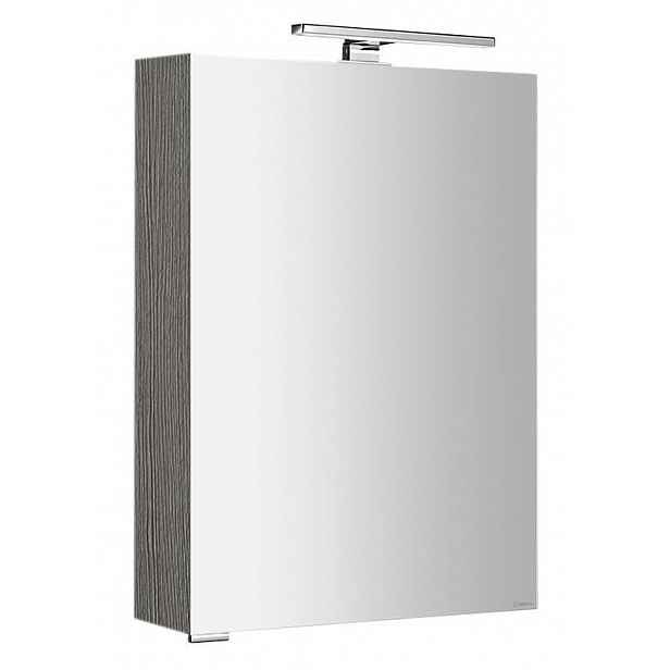 Sapho Mirró - Zrcadlová skříňka s LED osvětlením 50x70x16 cm, P/L, dub stříbrný MC050-0011