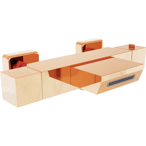 Termostatická vanová baterie MEXEN CUBE rose gold