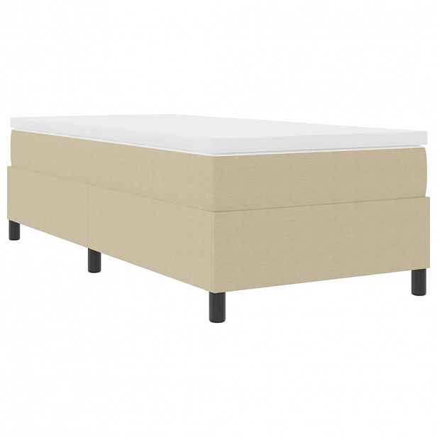 vidaXL Postel s boxspringem Světle šedá a bílá 80 x 200 cm