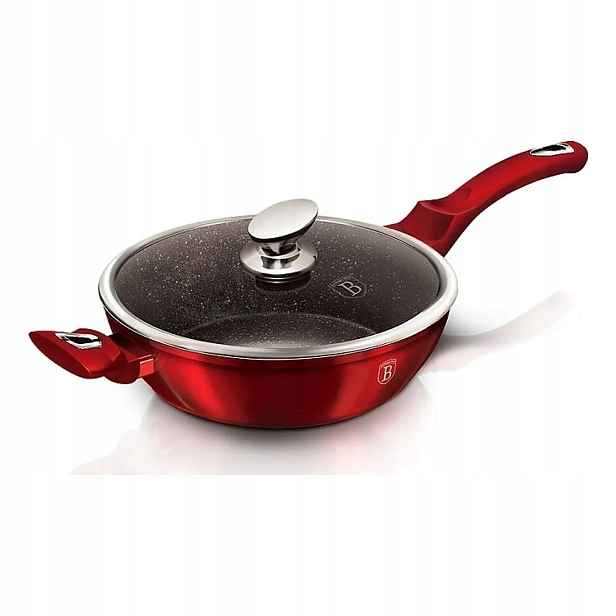 Berlingerhaus Burgundy Metallic Line Pánev hluboká s mramorovým povrchem a