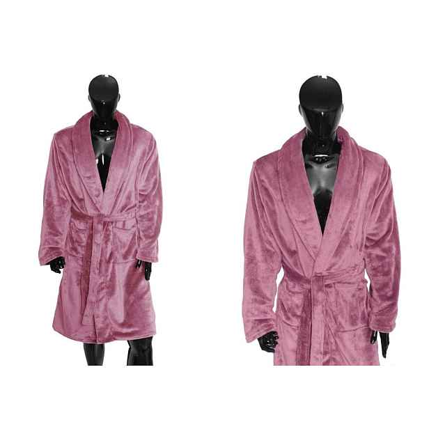 Faro Dámský fleecový župan COMFORT QUEEN vel. M růžový