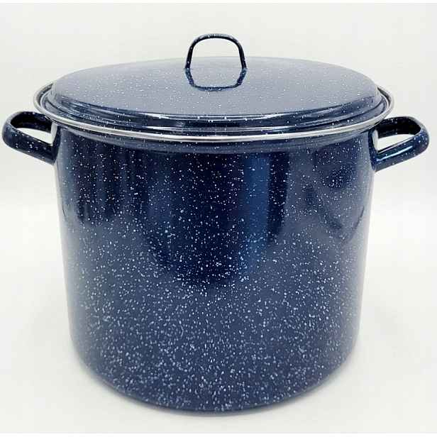 Hrnec s poklicí, smaltovaný, 20 l, velký kovový okraj