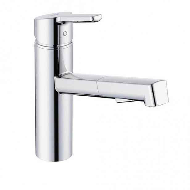 Kludi M3 dřezová baterie s vytahovací sprškou, 2 proudy chrom 585810575