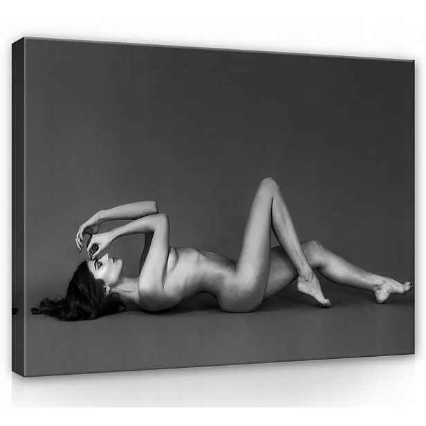 Obraz Na Plátně Canvas 80x60 Žena Akt Fotografie B&w Nahota Tělo