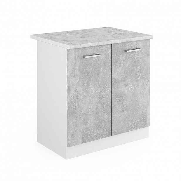 Vicco SKŘÍŇKA POD DŘEZ R-Line Beton 80 cm s pracovní deskou