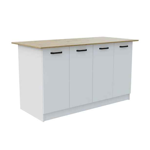 Casarredo Kuchyňský ostrůvek VERA 2 - bílá/dub artisan