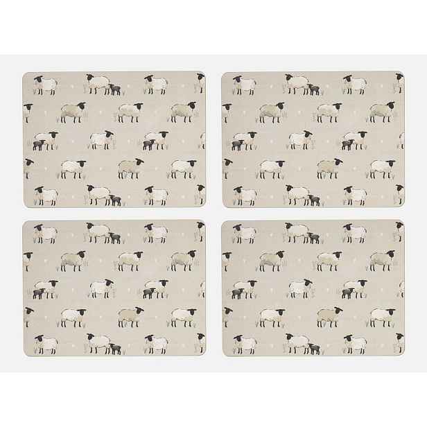 Korková prostírání v sadě 4 ks 21,5x29 cm Highland Sheep – Cooksmart ®