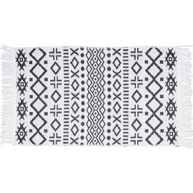 Kusový oboustranný vzorovaný koberec KILIM BOHO - antracit 60x120 cm