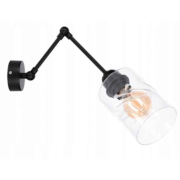 Nástěnná lampa Loft, nástěnná lampa, skleněné stínítko lampy do obývacího pokoje