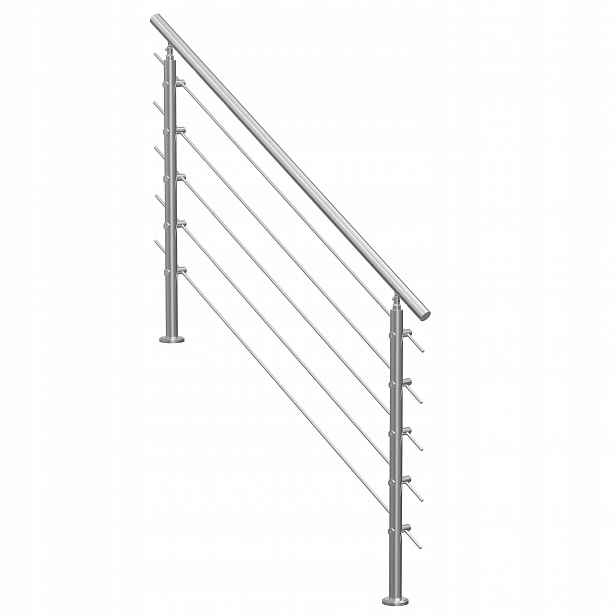 Schodišťové zábradlí 150 cm 5 příček nerezová ocel sada terasa
