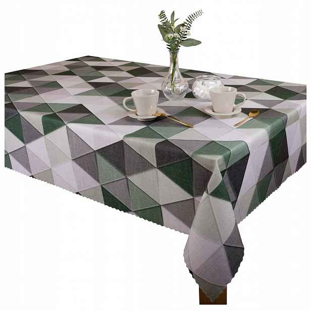 Ubrus Minos U3 Trojúhelníky odolný proti skvrnám E10393 130x300 cm