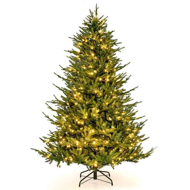Umělý vánoční stromeček s Led osvětlením Costway 180 cm