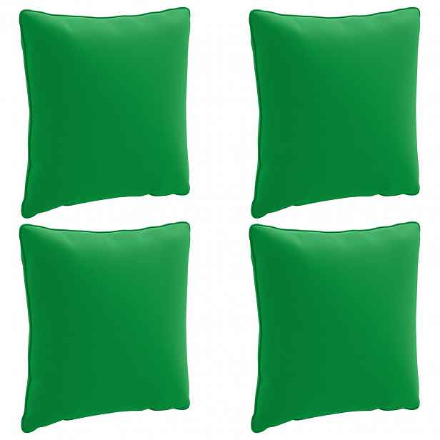 vidaXL 4-dílné zádové polstrování PUTTEN 4 pcs 100% polyester Zelená