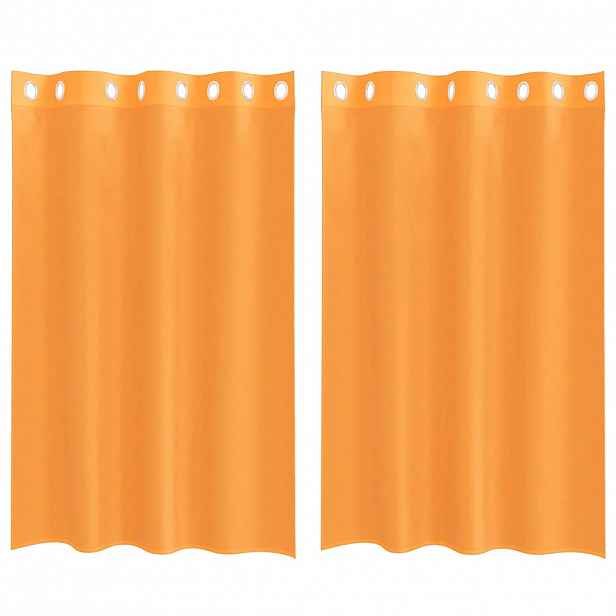 vidaXL Voálové záclony s průchodkami 2 ks Oranžová 140x175 cm
