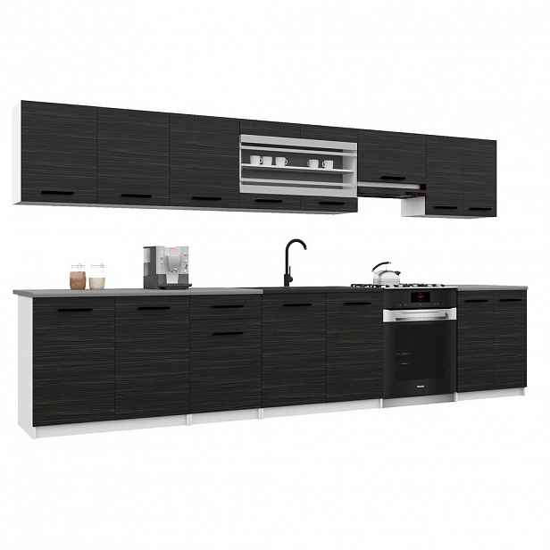B BELINI GROUP KUCHYŇSKÁ LINKA Italia 3 320 cm, s pracovními deskami, Eben