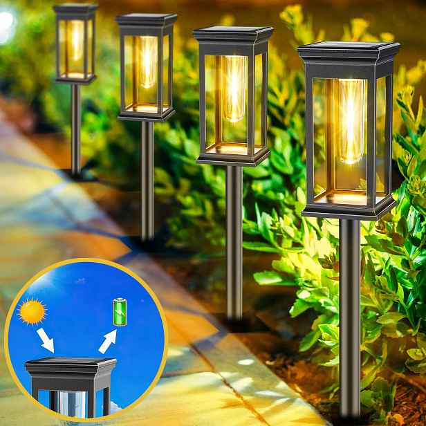 Solární Lampy Do Zahrady, Solární Lampy Do Zahrady, 4 Ks Zahradních Lamp