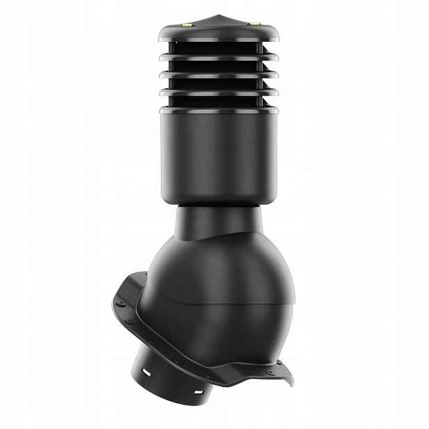Větrací komín Smartline profil R fi 125 mm, zateplený, černý