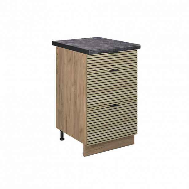 Vicco SPODNÍ SKŘÍŇKA KUCHYŇSKÉ LINKY Fame-Line Dubový panel 50 cm , PD Antracit
