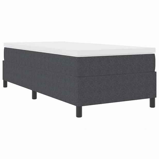 vidaXL Postel s boxspringem Tmavě šedá a bílá 90 x 190 cm