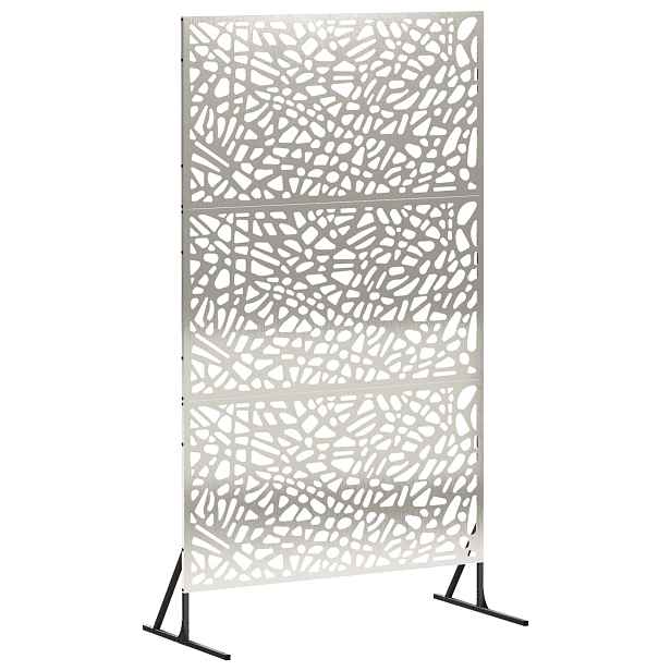 vidaXL Obrazovka pro soukromí 100 x 50 x 180 cm Nerezová ocel Stříbrná
