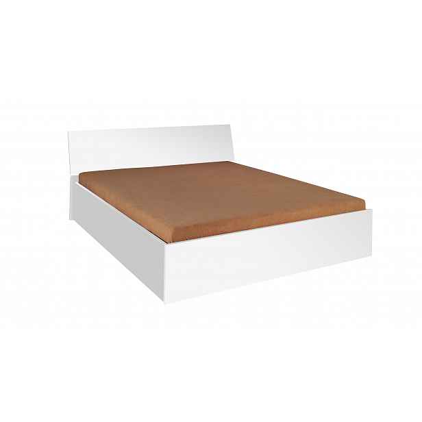 Manželská postel s úložným prostorem 140x200 MAKEL - bílá