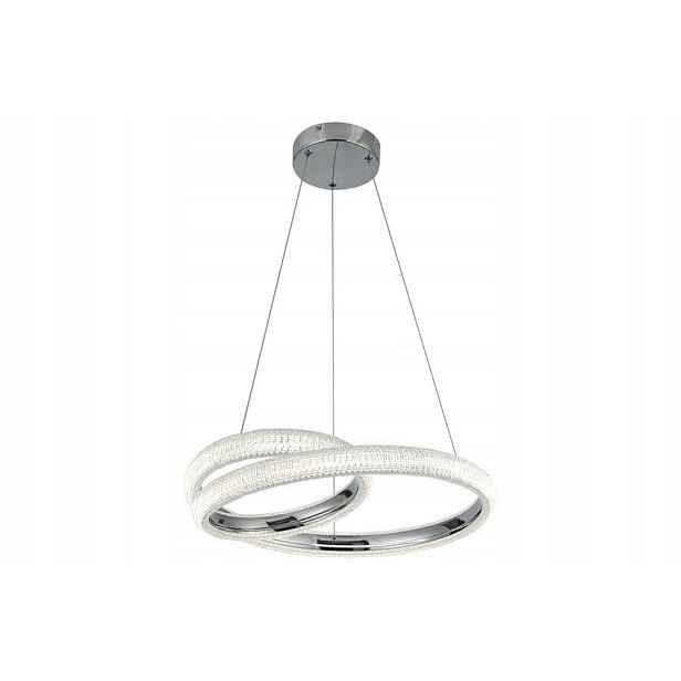 Reality Auxerre Závěsná Led lampa 36W Chrom Glamour s krystaly