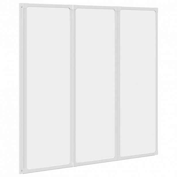 vidaXL Sprchová a vanová zástěna 117 x 120 cm 3 panely skládací