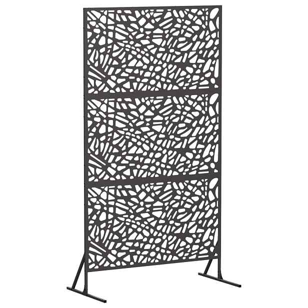 vidaXL Obrazovka pro soukromí 100 x 50 x 180 cm Ocel Černá